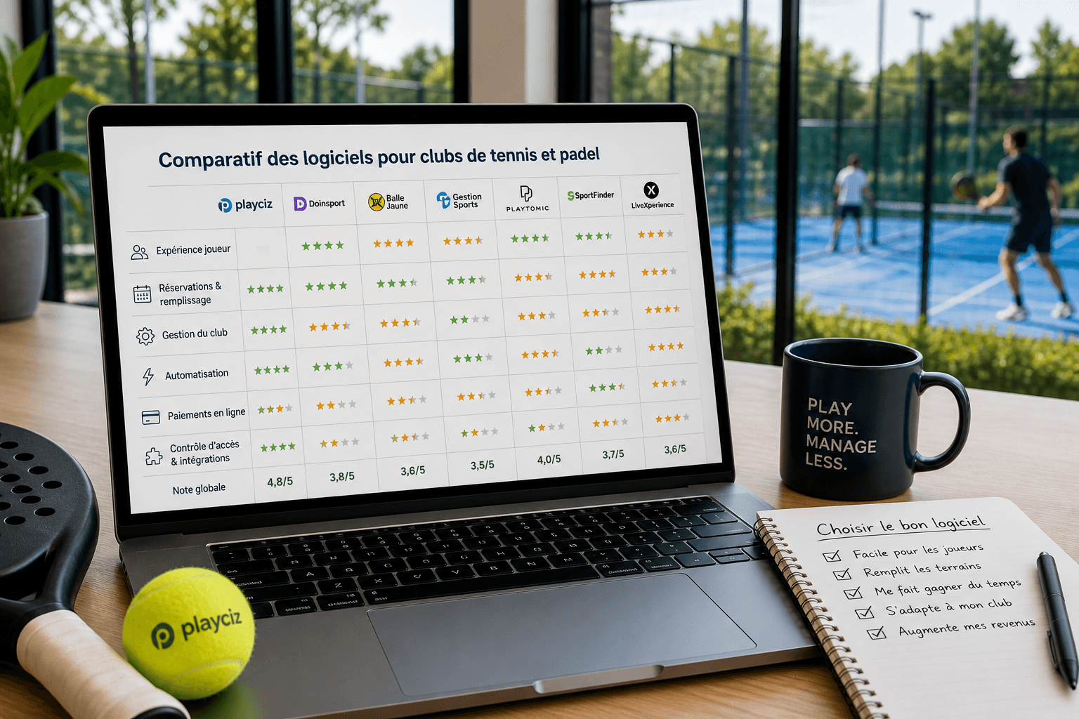Les meilleurs logiciels pour gérer un club de tennis ou padel (comparatif 2026)